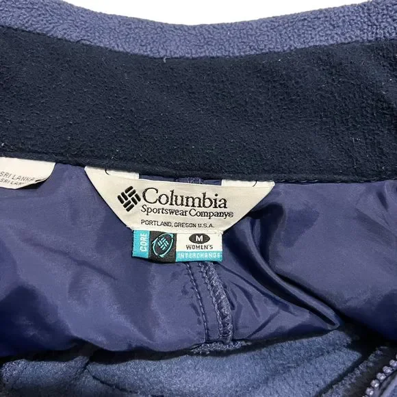 Columbia Fleece Women’s FullZip Jacket Blue Soft Shell Outer Interchange￼ Medium - Picture 6 of 9